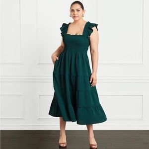Hill House Green Crepe Nap Dress